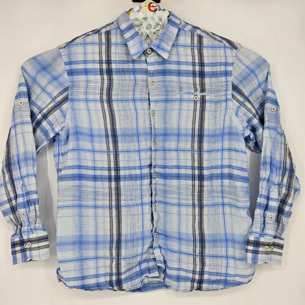 Tommy Bahama Shirt Mens Large Linen Button Long Sleeve Casual Island Modern Fit‎